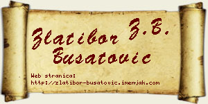 Zlatibor Bušatović vizit kartica